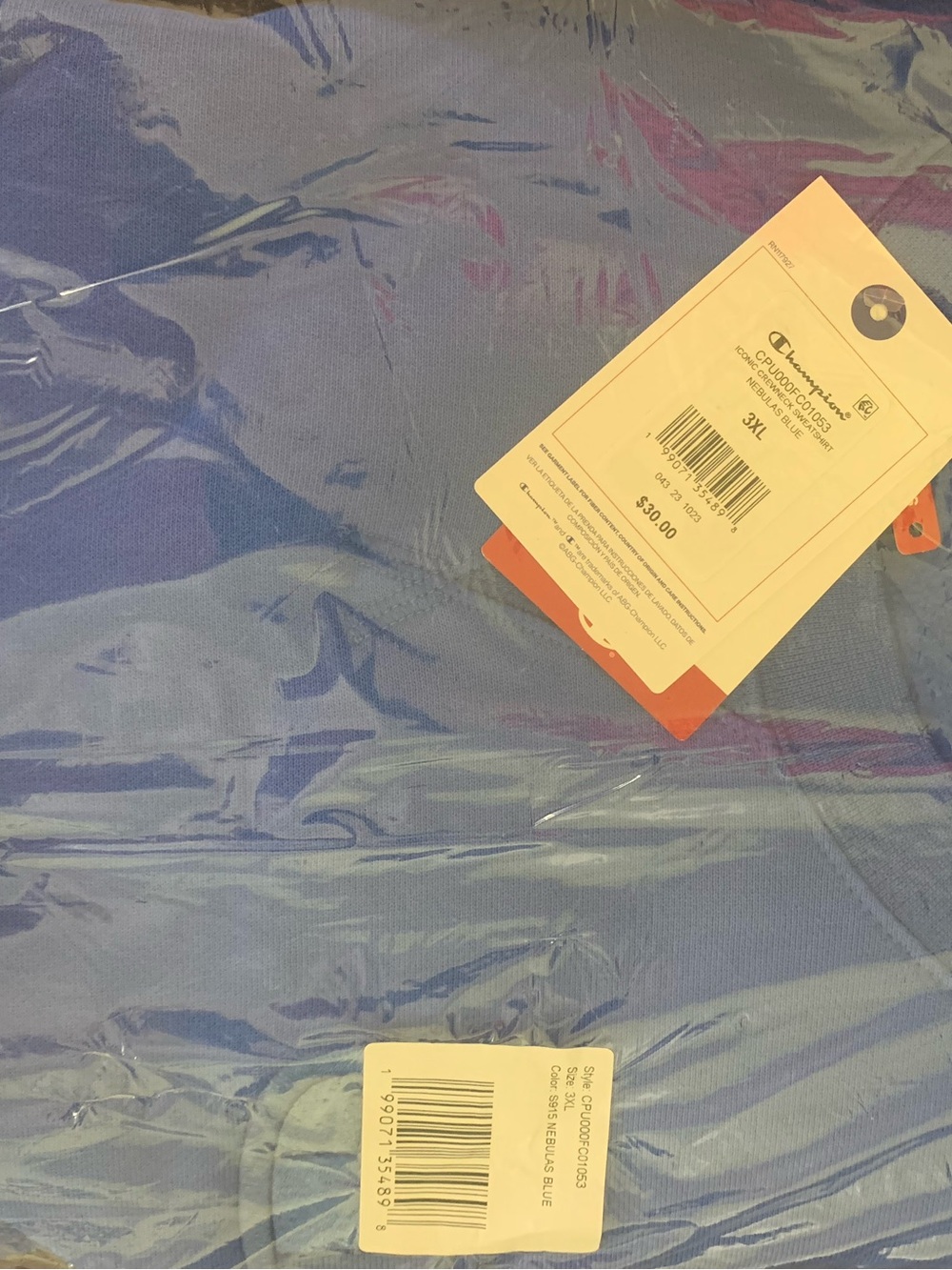 Champion Men’s NWT’s size 3XL cotton/poly sweatshirt